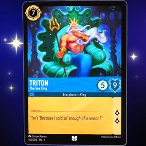 Triton The Sea King - Uncommon - Disney Lorcana TCG The First Chapter #160/204 - Picture 1 of 3