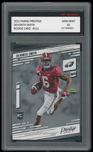 Tarjeta de novato Devonta Smith 2021 Panini Prestige primer grado 10 Philadelphia Eagles - Imagen 1 de 1