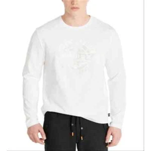 AVIREX White Navy Air Force Graphic Long Sleeve Crew Neck T-Shirt NEW Small - Picture 1 of 5