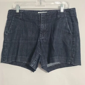 Old Navy Dark Denim Jean Shorts Women's Sz. 6 Regular Blue Stretch - Picture 1 of 3