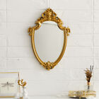 Vintage Makeup Mirror Gold Frame Wedding Home Hanging Mirror European Art Decor