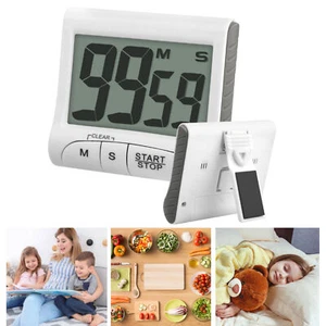 LCD Digital Large Kitchen Cooking Timer Count-Down Up Clock Loud Alarm Magnetic - Picture 1 of 13