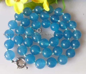 Long 22" 24" 36" 48" 6mm 8mm 10mm Natural Apatite Round Gems Beads Necklace AAA  - Picture 1 of 3