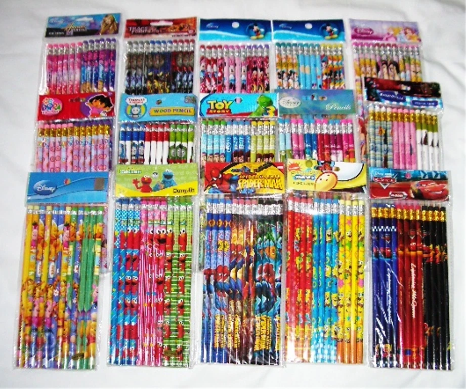 180 peças lápis licenciado para personagens da Disney e desenhos animados presentes por atacado material escolar - Imagem 1 de 4