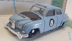 Corgi 1/43 Scale Model Car 96662 - Saab 96 #5 Pat Moss - Blue/Grey - Picture 1 of 5