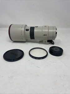 Sigma AF Tele APO 400mm F/5.6 white W/ Hoya 72mm UV (0) From JAPAN - Picture 1 of 14