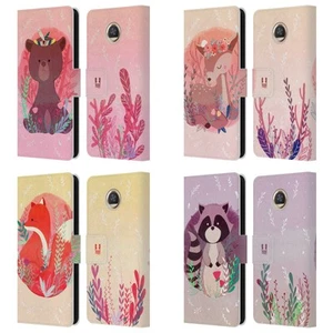 HEAD CASE DESIGNS WOODLAND ANIMALS LEATHER BOOK CASE FOR MOTOROLA PHONES 2 - Picture 1 of 10