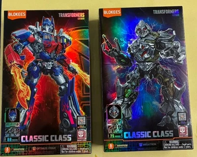 2 figuras de la película Blokees Transformers Classic Class Optimus Prime y Megatron 2007 Foto 1 de 4