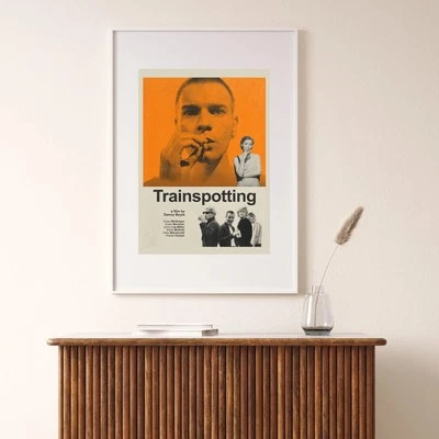 Trainspotting Movie Poster, Retro Minimalist Style Wall Decor Poster, No Frame - Image 1 of 2