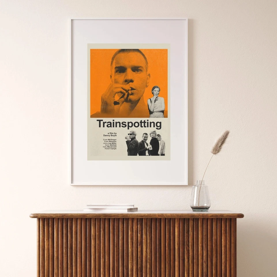 Trainspotting Movie Poster, Retro Minimalist Style Wall Decor Poster, No Frame - Image 1 of 2