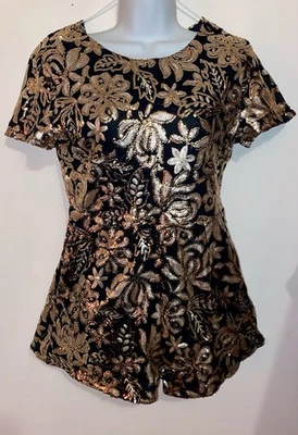 Moda Nova Lentejuelas Mameluco Corto Lentejuelas Fiesta Vacaciones Negro Dorado Glamour SM/MED Foto 1 de 4