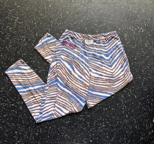 Vintage 1990s Zubaz Orange and Blue Zebra Print Florida Gators Team Pants Large - Picture 1 of 6