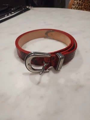 Paul Smith Red Snake Embossed Belt - Image 1 of 4