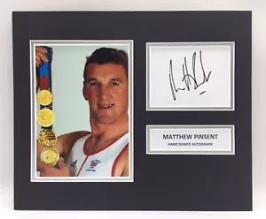 RARO Espositore fotografico firmato Matthew Pinsent Olimpiadi + COA AUTOGRAFO CANOTTAGGIO - Foto 1 di 3