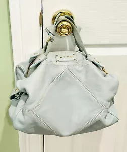 Autentica RARA borsa a tracolla Etro vintage in pelle di vitello azzurro chiaro borsa italiana - Foto 1 di 22