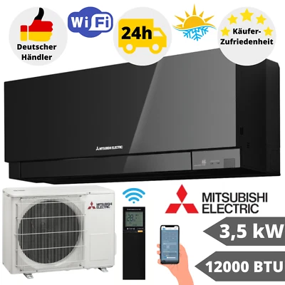 Mitsubishi Klimaanlage Premium Design Black MSZ-EF35VGKB 3,5kW 12000BTU Wand - Bild 1 von 4