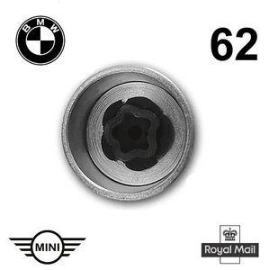Bmw Mini Locking Wheel Nut Key Bolt Master Security Lock Remover Key Number 62 - Picture 1 of 1