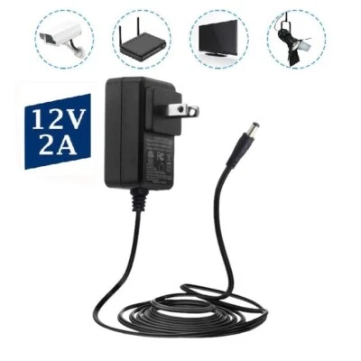 🌟12V 2A Universal Power Supply AC/DC Adapter for LED Light Strip CCTV Router - Image 1 of 4