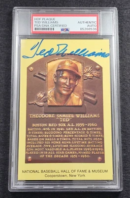 Rare TED WILLIAMS Signed HOF Postcard-BOSTON RED SOX-PSA - Image 1 of 4