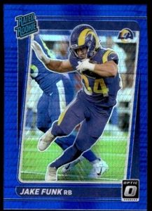 2021 Donruss Optic BLUE PRIZM Jake Funk Rookie Los Angeles Rams #295 - Picture 1 of 2