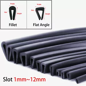 1mm~12mm Protezione Bordo Telaio Profilo Gomma Bordo Guarnizione Profilo U Slot - Foto 1 di 10