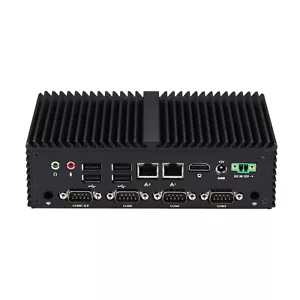 Fanless Mini Industrial PC Q790X Celeron J6412 Quad Core 2.0 GHz Processor 2 LAN - Picture 1 of 7