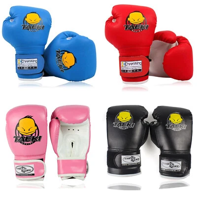 Kids Boxing Gloves Children Training Punching Bag Kickboxing Mitts Muay Thai 4oz - Image 1 of 2