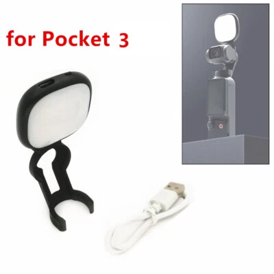 Adjustable Led Fill Light + Bracket Clamp Adapter for DJI Osmo Pocket 3 Camera - Image 1 of 4