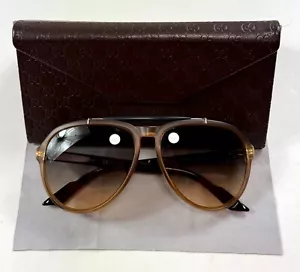 Gucci GG1029/S Yellow/Black Gradient Web Men Aviator Sunglasses - Picture 1 of 11