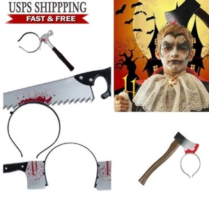 Halloween Decoration Scary Horror Headband Knife Saw For Party Hair Accessories - Picture 1 of 19