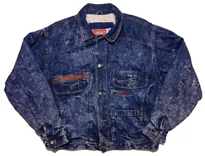Giacca denim vintage COCA COLA anni 80 coca cola stonewash blu uomo grande L - Foto 1 di 14