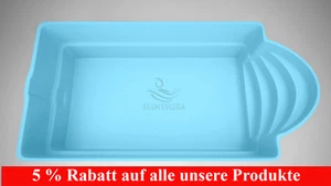 GFK Schwimmbecken Pool 8,5 x 3,7 x 1,5 Hersteller Einbaubecken GFK Pool Italien - Bild 1 von 12