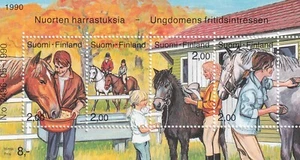 Finnland 1990 Yvert SS 6 Fauna Pferde postfrisch sehr schön - Bild 1 von 1
