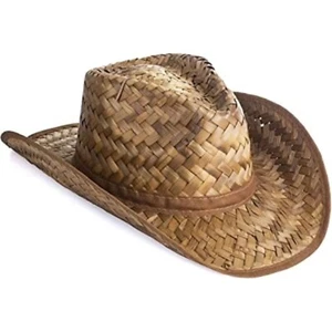 Woven Rolled Western Cowboy Hat Adult - Picture 1 of 2