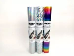 Snc 1Ftx5Ft High Quality Vinyl Sticker Adhesive Roll Holographic Choose Color - Picture 1 of 15