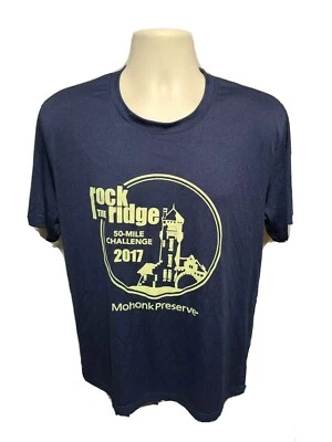 Camiseta cinza média adulto Rock the Ridge 50 Mile Challenge 2017 - Imagem 1 de 4
