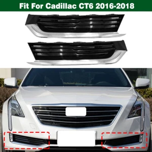 Pair Front Bumper Fog Light Side Lower Grille Cover For Cadillac CT6 2016-2018 - Bild 1 von 10