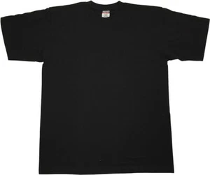 Griffin Active Wear 100% Premium Cotton Crew Neck T-Shirts BLACK L-5XL (12 PACK) - Picture 1 of 1
