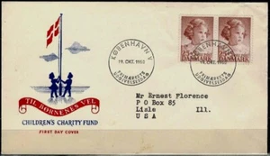 Estampillas de Dinamarca: Fondo de caridad para niños de 1950.  Funda Primer Día - Imagen 1 de 1