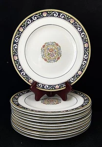 Set of 11 Wedgwood England Bone China Runnymede Blue W4472 Salad Plates 8 1/8" - Picture 1 of 5