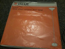 B&Q Silver Effect Uplighter Floor Lamp 176cm value never opened 