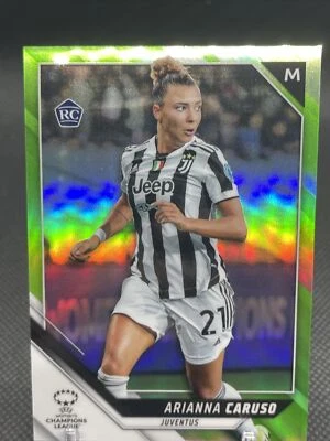 Arianna Caruso  - Topps Chrome UEFA Women's Juventus Neon Green #/99 RC - Image 1 of 4