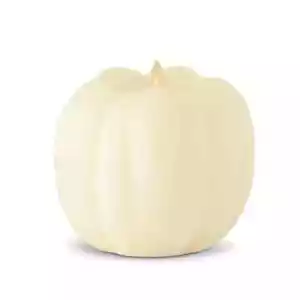 Candela zucca cera bianca avorio senza fiamma Luminara 4,5 x 5,25 pollici - Foto 1 di 1