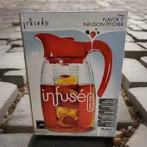 Primula Flavor It Infusion Pitcher Red Beverage Infuser Dispencer 2.9 Qt Pitcher - Picture 1 of 5