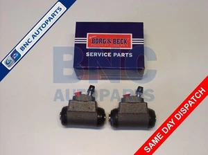 REAR BRAKE WHEEL CYLINDER PAIR for FORD ESCORT MK 3 XR3i 1982-1986 BORG & BECK - Picture 1 of 2