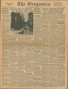 WWII Feb 7-10 1945 Servicemen Edition Oregonian Lot w/Envelope Portland Oregon Z - Picture 1 of 22