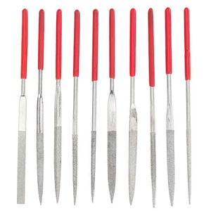10-Piece Mini Diamond Needle File Set 140X3mm Jewelers File Precision Hand Tools - Picture 1 of 12