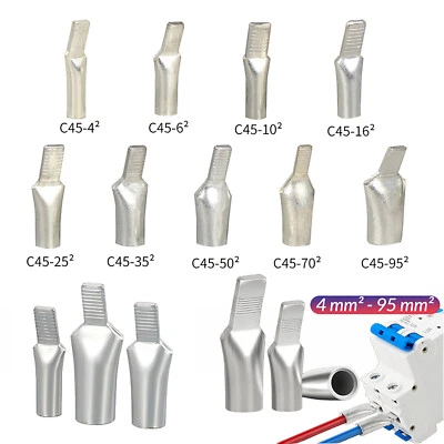 Tube Flat Pin Crimp Terminal 4-95mm² Cable for Circuit Breaker Tin Plated Copper - Image 1 of 4