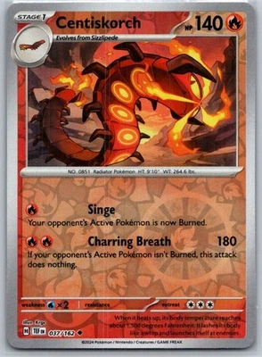 Centiskorch 037/162 Reverse Holo SV05: Temporal Forces NM - Image 1 of 2
