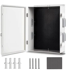 Outdoor ABS Waterproof Electrical Junction Box, White (18.1"H* 12.6"L* 6.3"W) - Picture 1 of 8